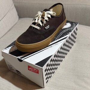 Vans Men's Dark Brown Canvas Sneakers